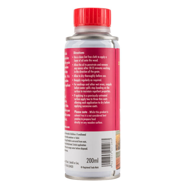 Butchers Block and Worktop Oil 200ml - Image 2